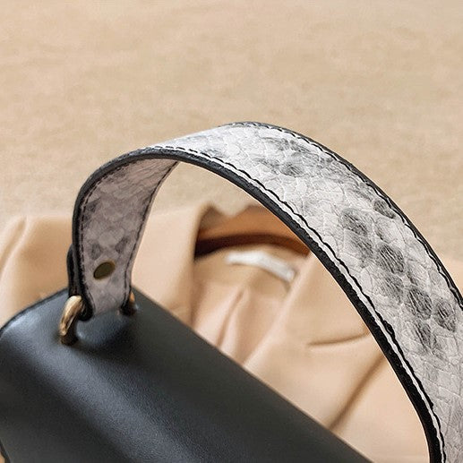 Heart Shape Pearl Inlaid Gothic PU Black Bag