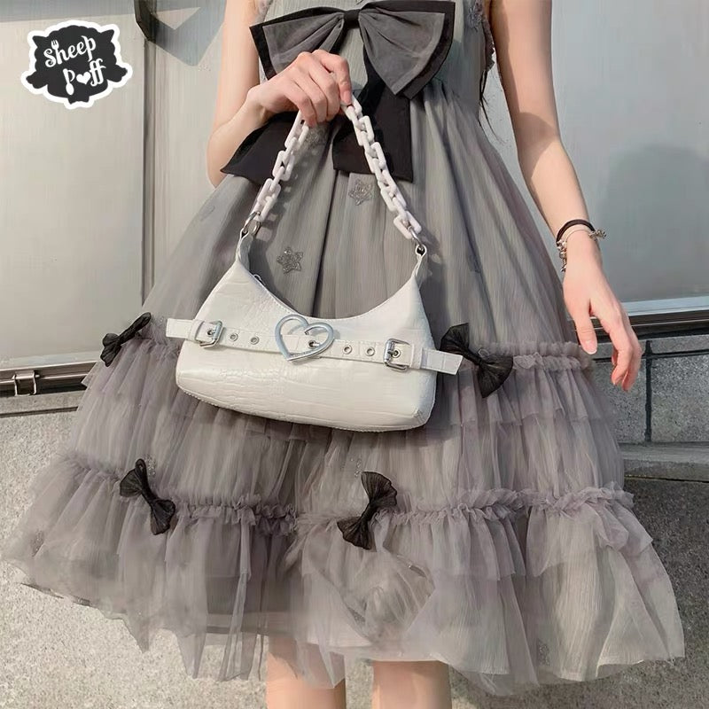 Crocodile Print Gothic Shoulder Bag By Sheep Puff