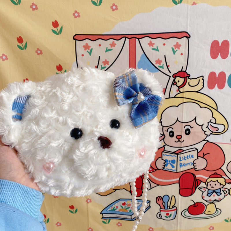 Bow Knot Bear Lolita Pearl Cross-body Bag