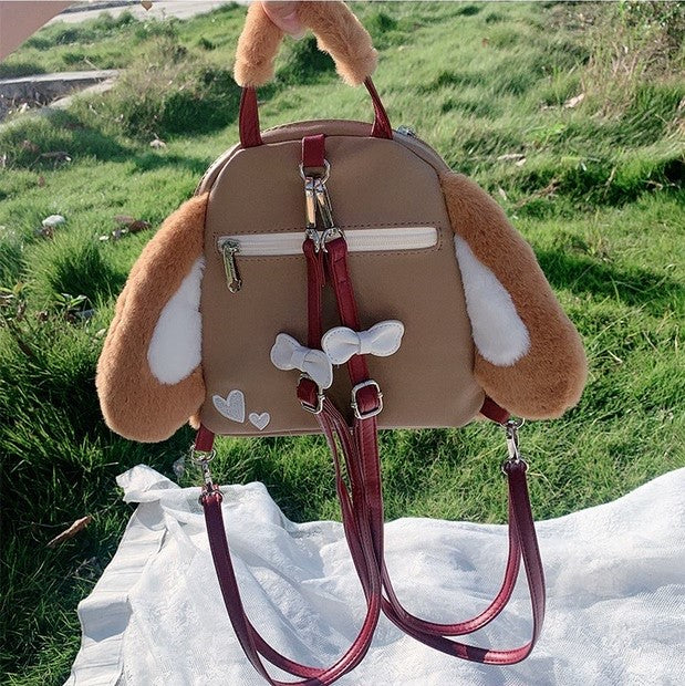 Fluffy Rabbit Bow Lolita Backpack