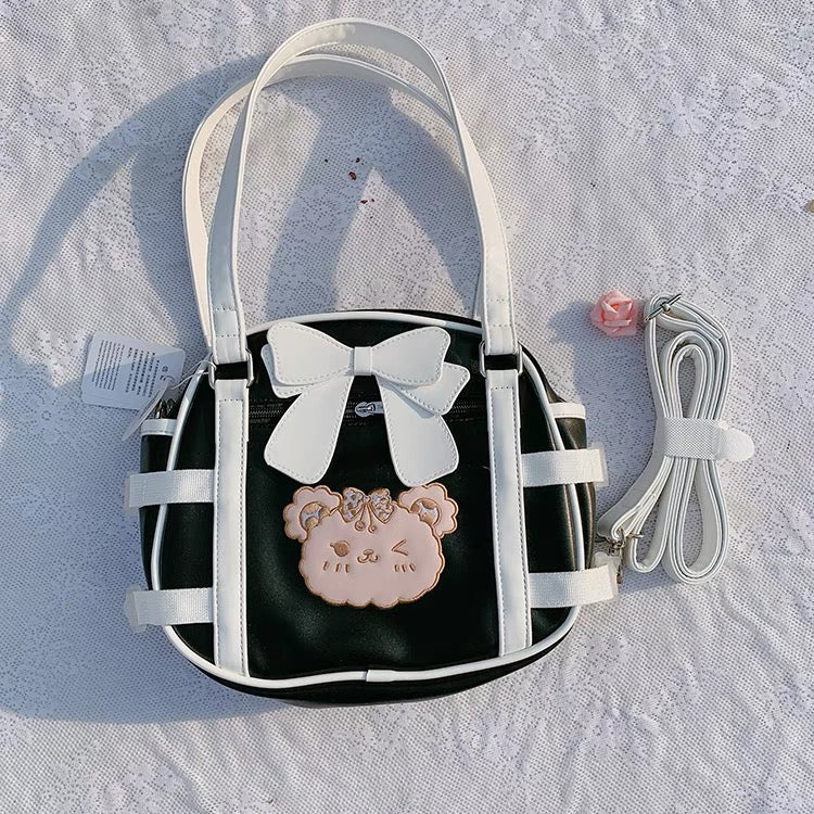 Cute Bear Bow Handbag/Cross-Body Bag By Cherry Studio