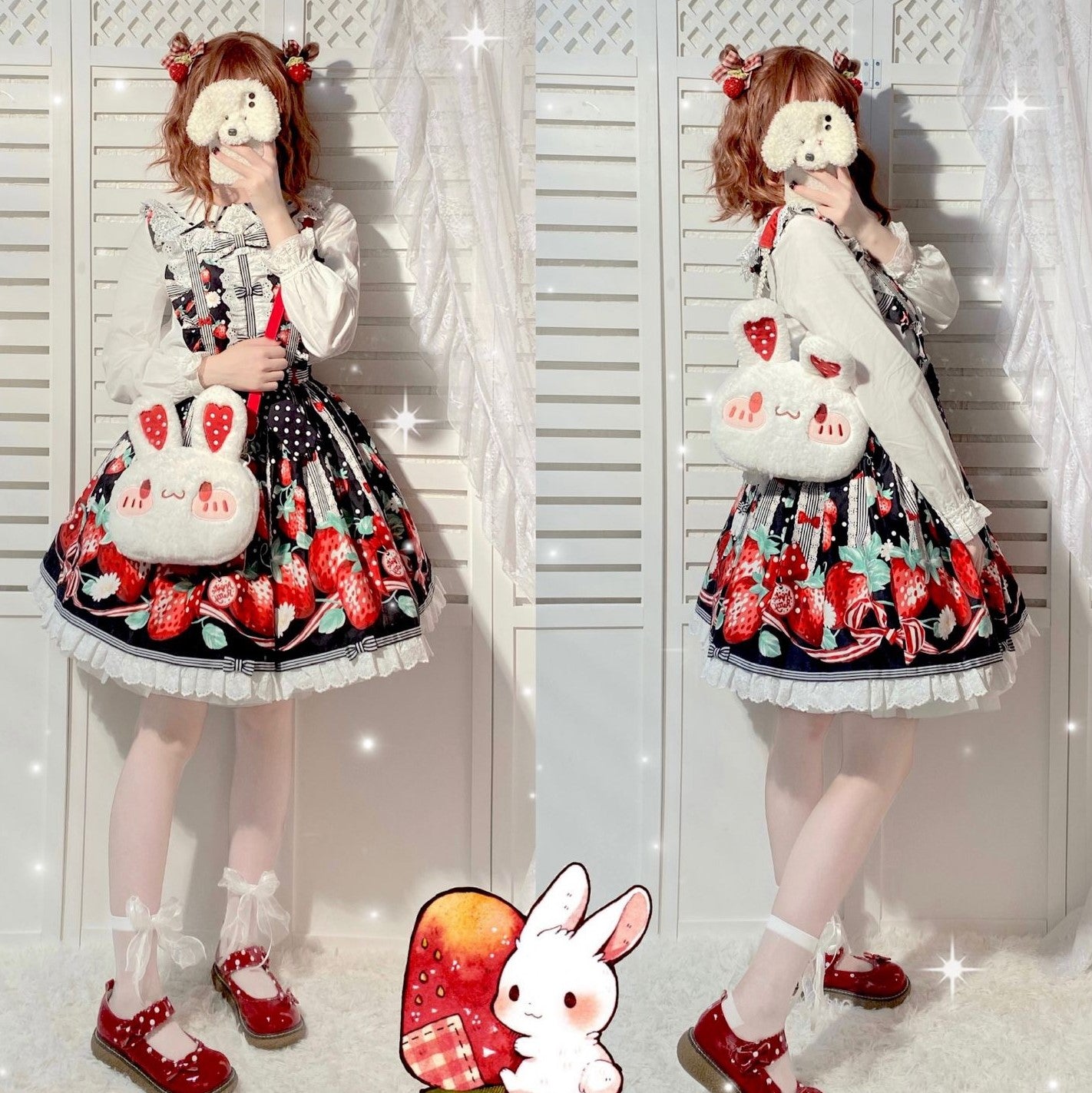 Rabbit Cherry Hairpin Cross-body Bag