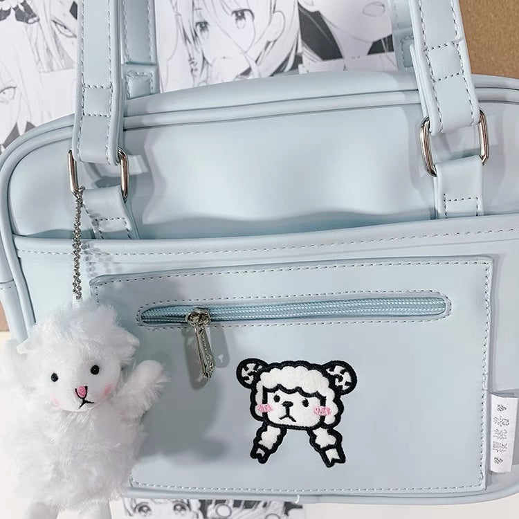 Sheep Solid Handbag By Cherry Studio