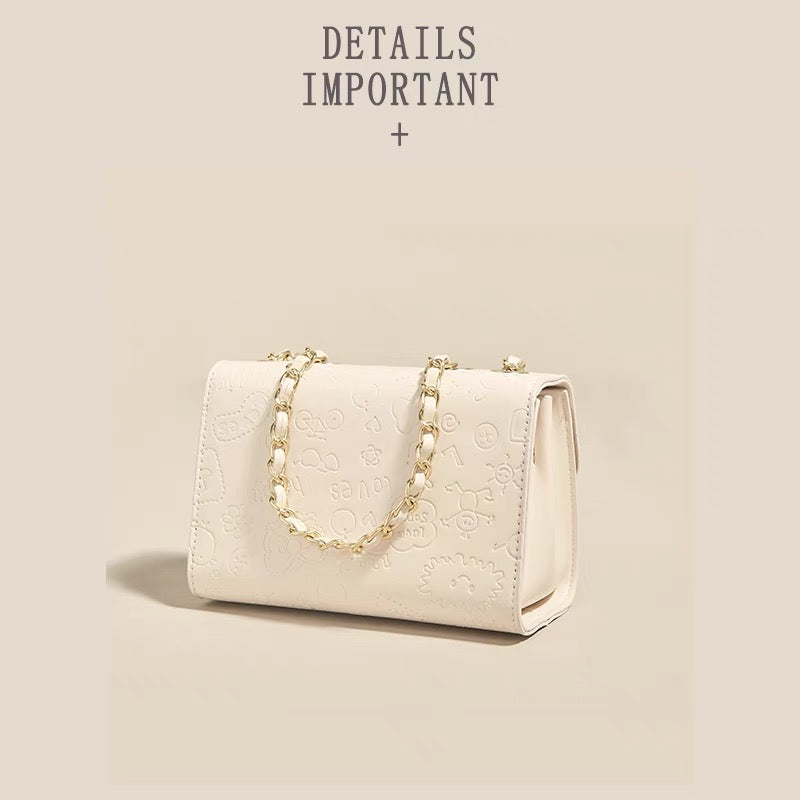 Lovely Lolita Embossed Small Square Handbag/Cross-body Bag
