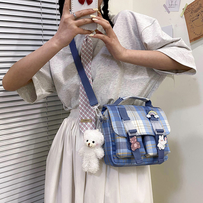Plaid Kawaii Handbag