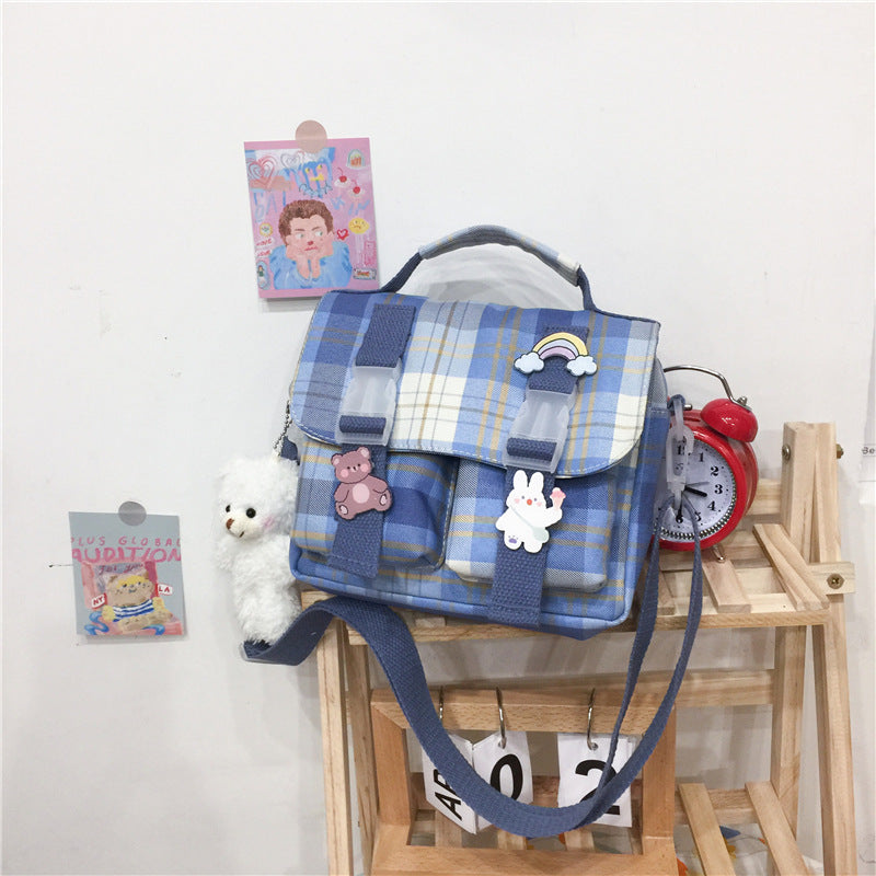 Plaid Kawaii Handbag