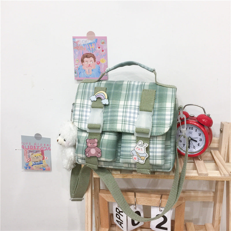 Plaid Kawaii Handbag