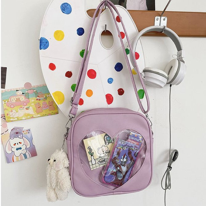 Love Transparent Pu Cross-body Bag