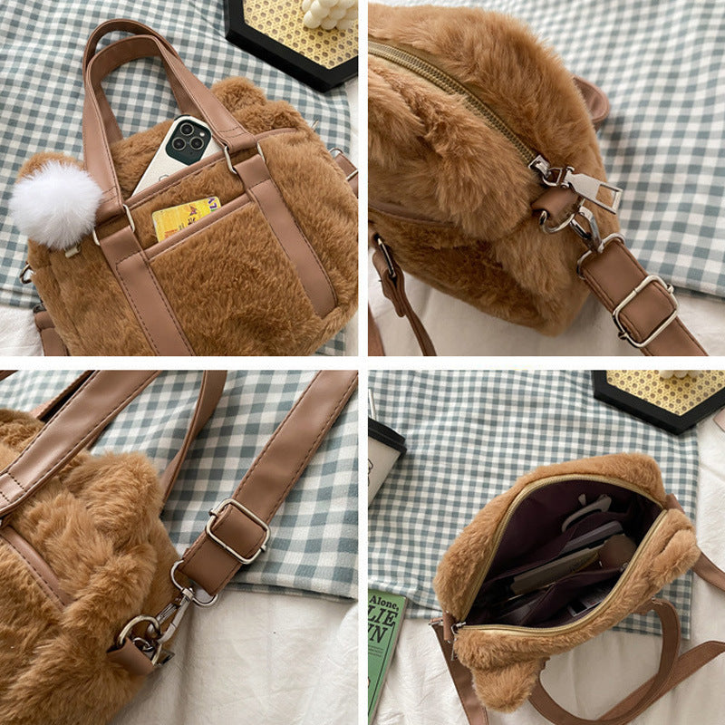 Fluffy Simple Cross-Body Bag