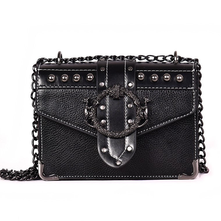 Gothic Embossed Metal Chain Bag