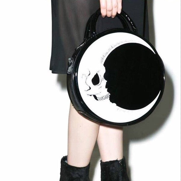Gothic Skeleton Moon Handbag