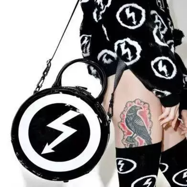Gothic Skeleton Moon Handbag