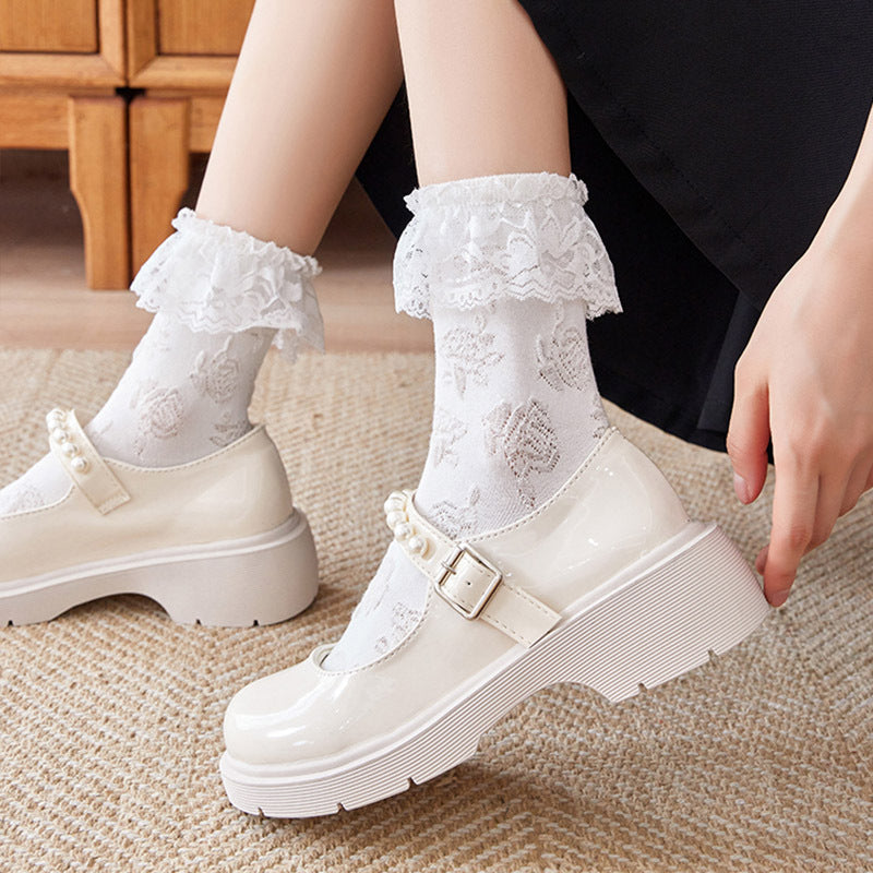 Cute Kawaii With Bows Knee Short Socks