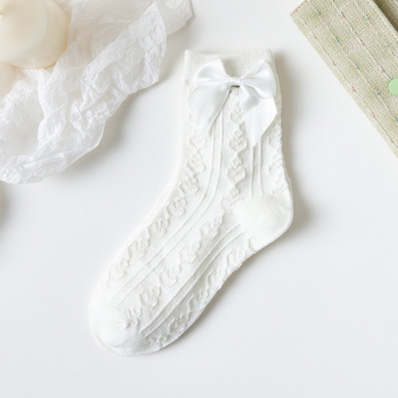 Cute Kawaii With Bows Knee Short Socks