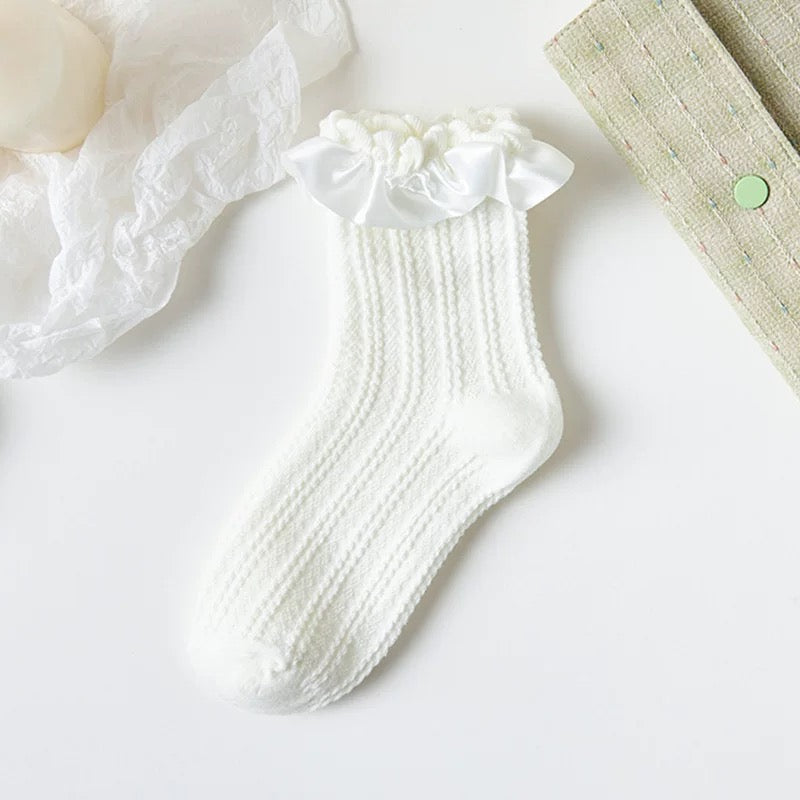 Cute Kawaii With Bows Knee Short Socks