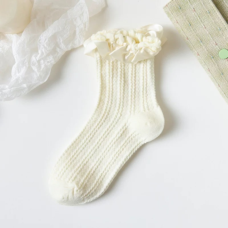 Cute Kawaii With Bows Knee Short Socks