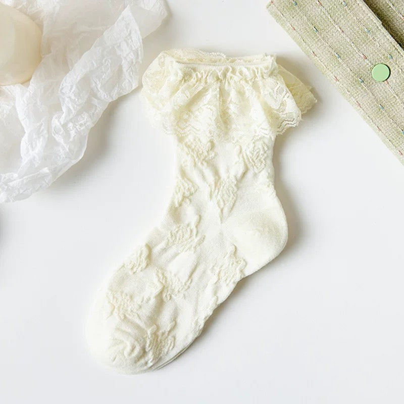 Cute Kawaii With Bows Knee Short Socks