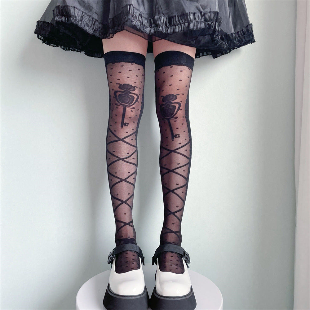 Printed Lolita Knee Stockings