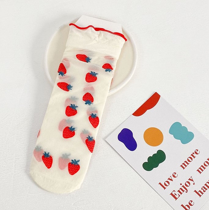 Lovely Fruit Thin Lolita Socks