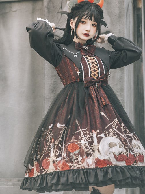 OP Dress♥Ready to Ship♥I‘m ’Skeletonized♥Gothic Lolita Dress