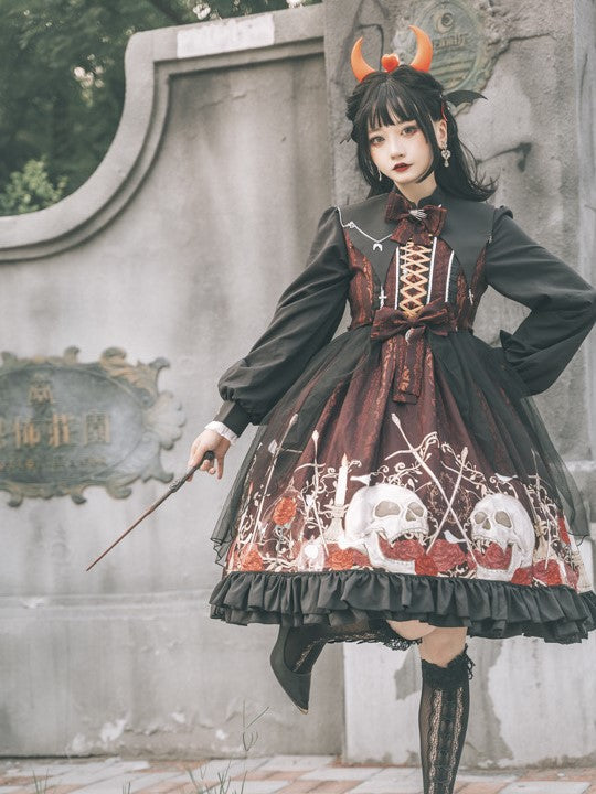 OP Dress♥Ready to Ship♥I‘m ’Skeletonized♥Gothic Lolita Dress