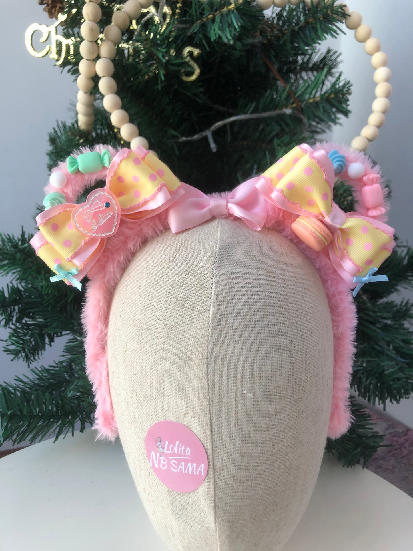 Lolita Cute Bear Ear KC Headband Made By NBSAMALOLITA