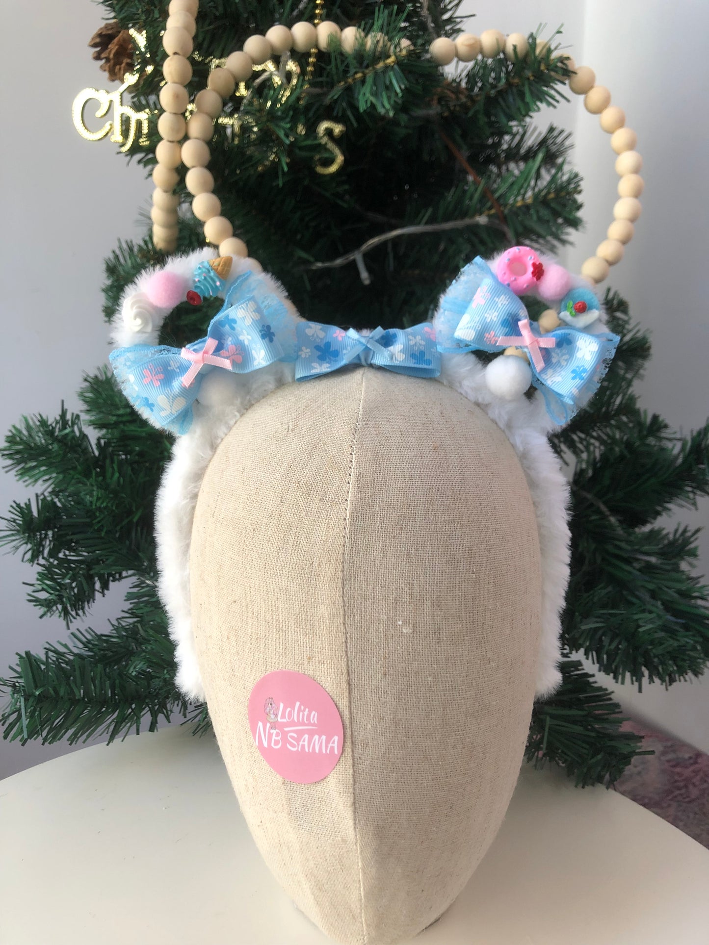 Lolita Cute Bear Ear KC Headband Made By NBSAMALOLITA