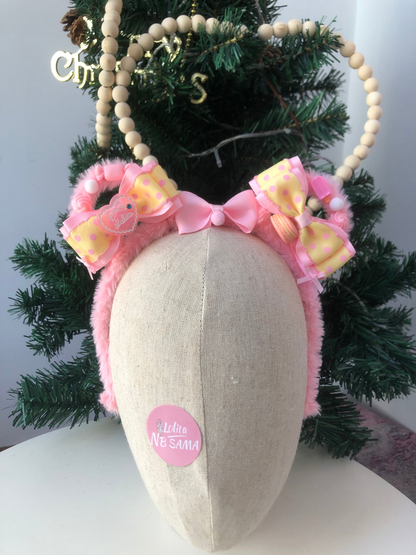 Lolita Cute Bear Ear KC Headband Made By NBSAMALOLITA