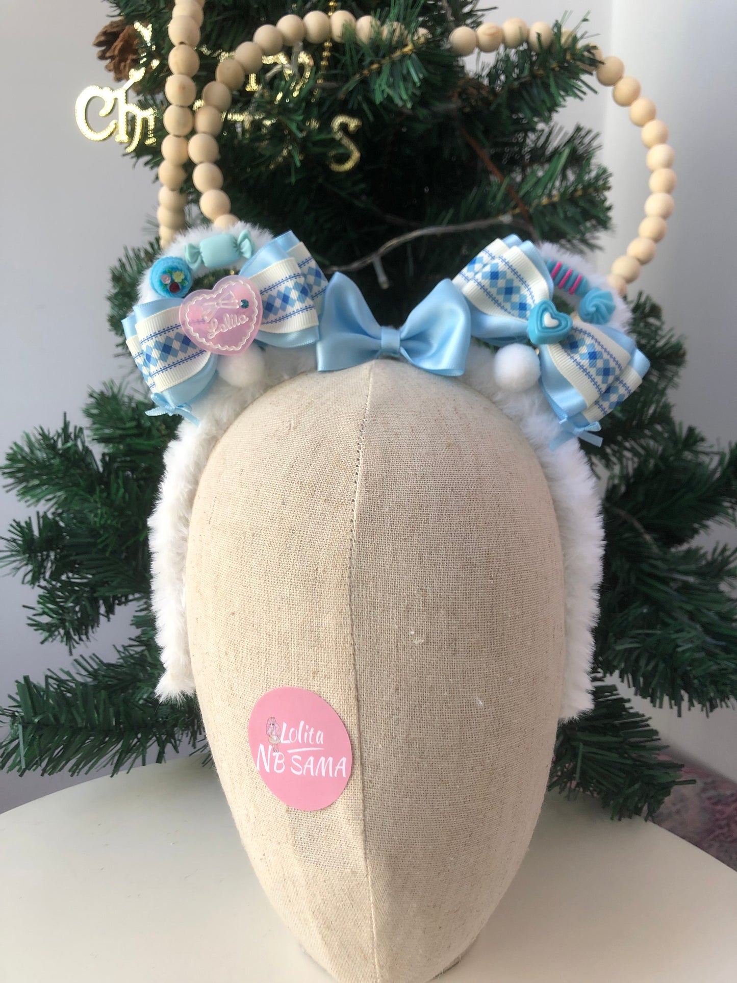 Lolita Cute Bear Ear KC Headband Made By NBSAMALOLITA