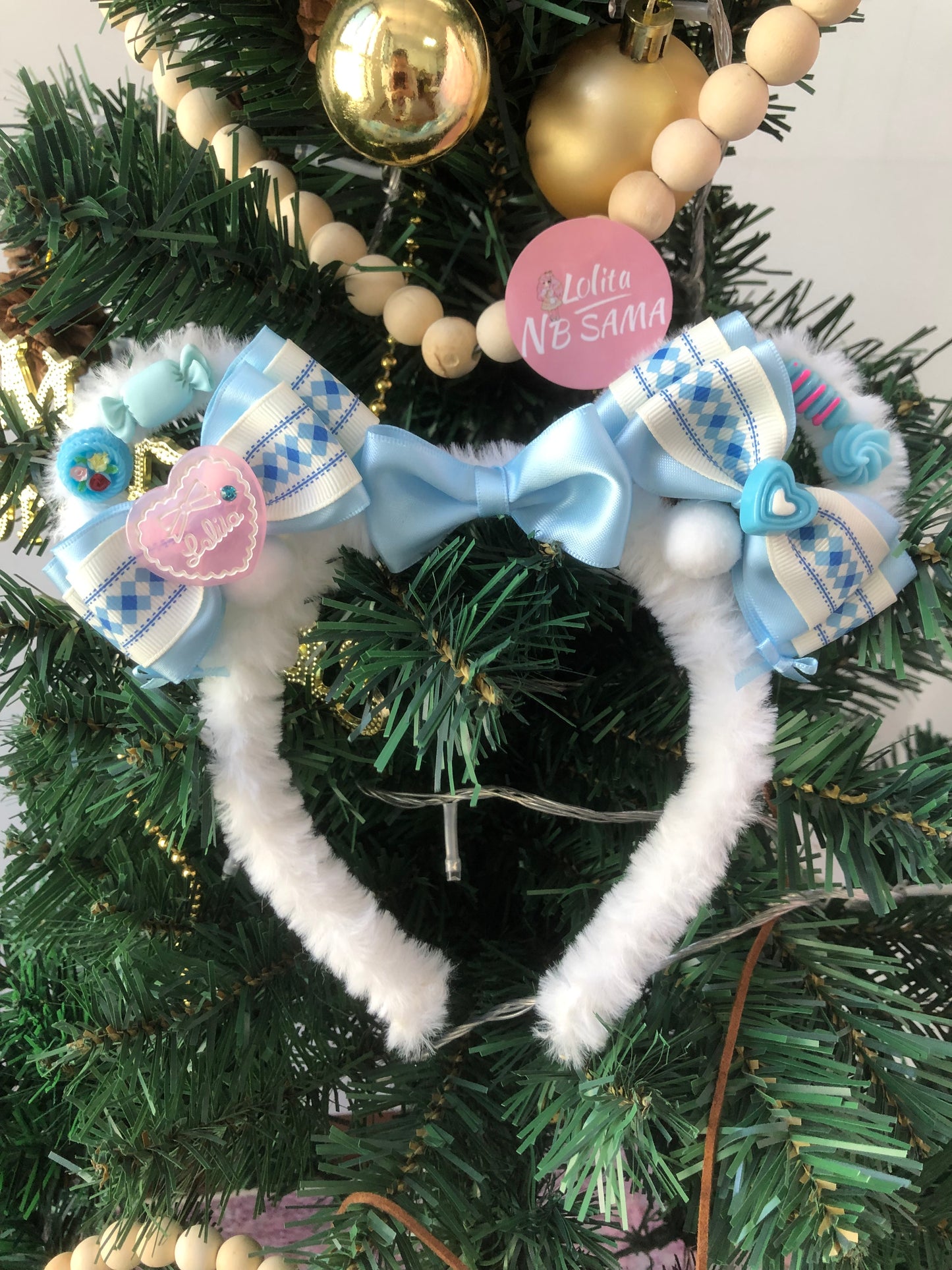 Lolita Cute Bear Ear KC Headband Made By NBSAMALOLITA