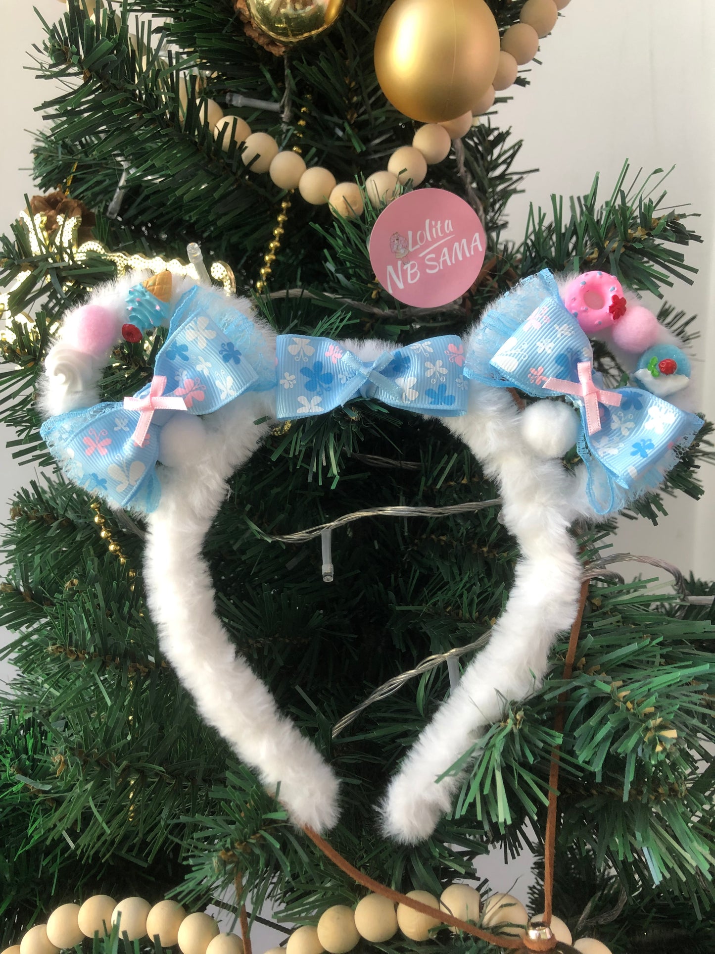 Lolita Cute Bear Ear KC Headband Made By NBSAMALOLITA