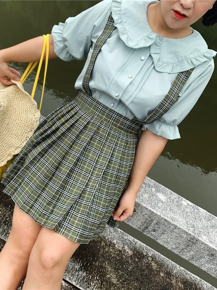 Agaric Hem Versatile Short-sleeved Blouse