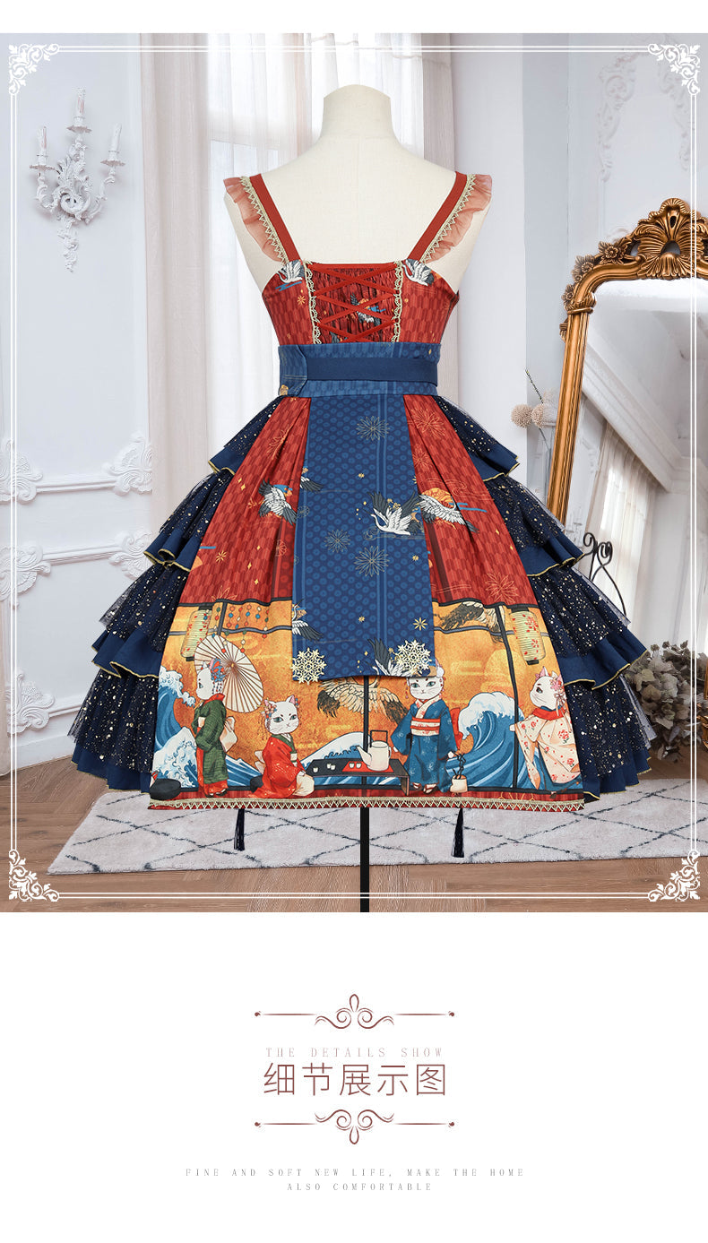 OP♥Pre-order 4 weeks♥Ukiyo Record♥Sweet Lolita Dress