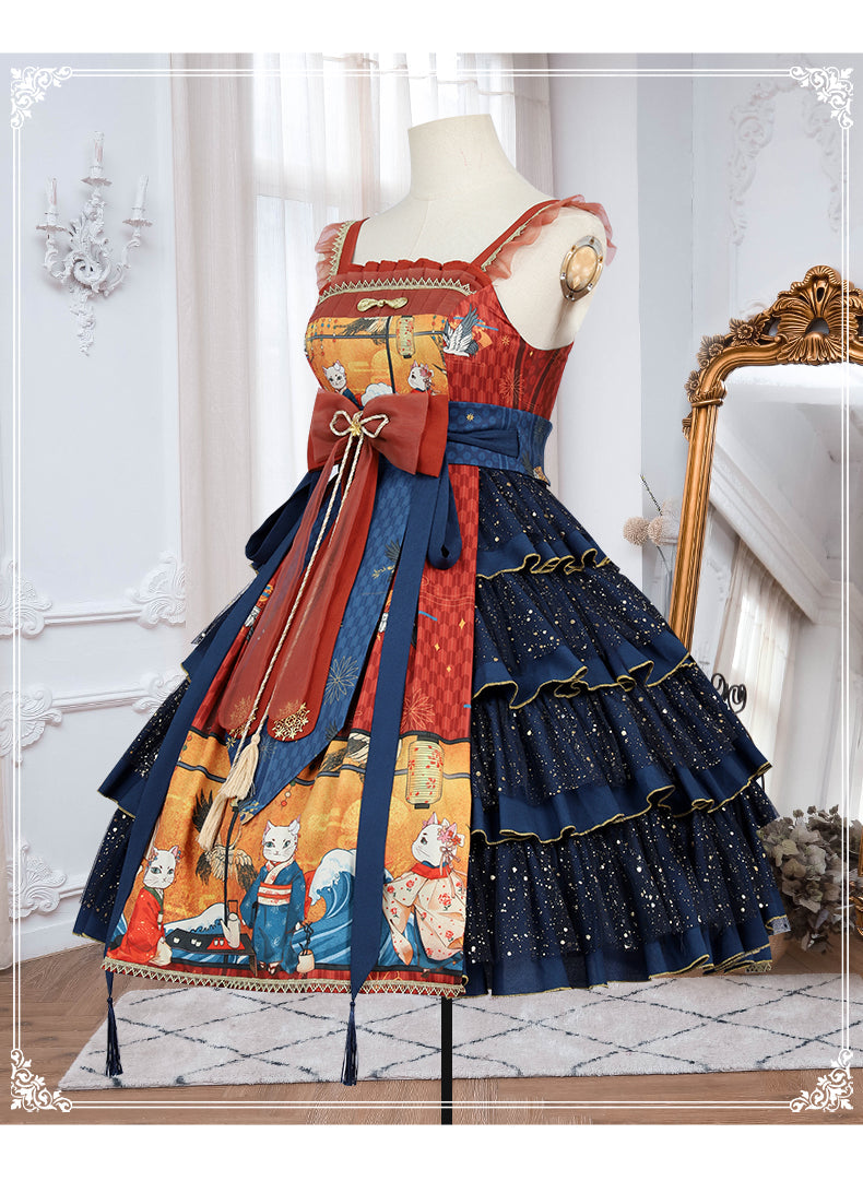 OP♥Pre-order 4 weeks♥Ukiyo Record♥Sweet Lolita Dress