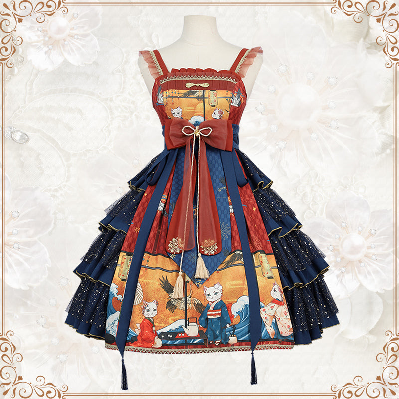 OP♥Pre-order 4 weeks♥Ukiyo Record♥Sweet Lolita Dress
