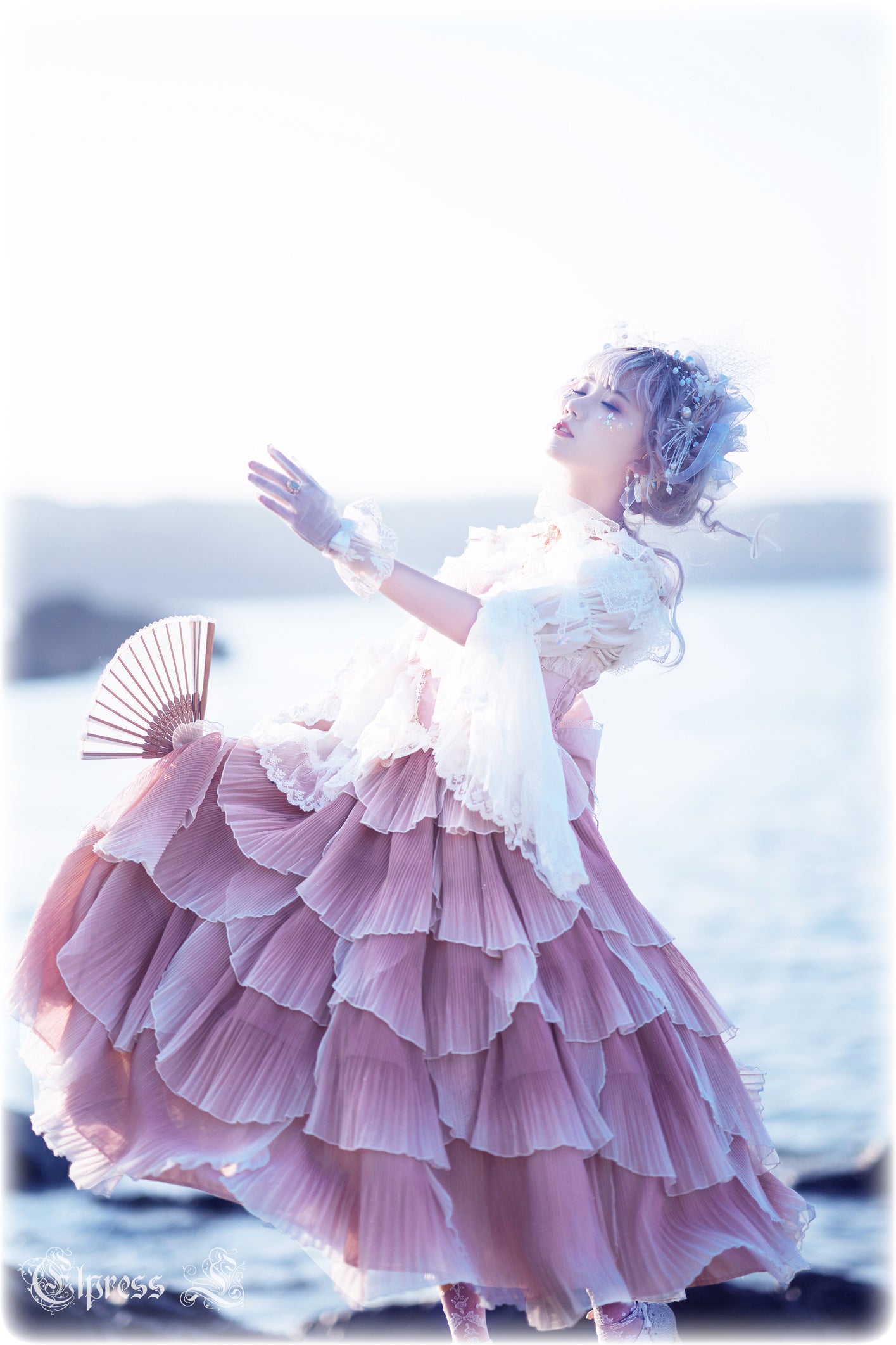 JSK Set♥Ready to Ship♥Fish Scale♥Elegant Hime Lolita Dress