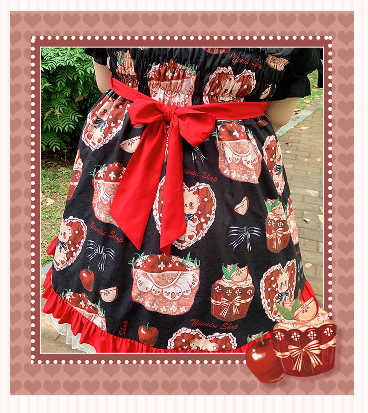 JSK Dress♥Ready to Ship♥ Apple Teddy ♥Sweet Lolita Dress