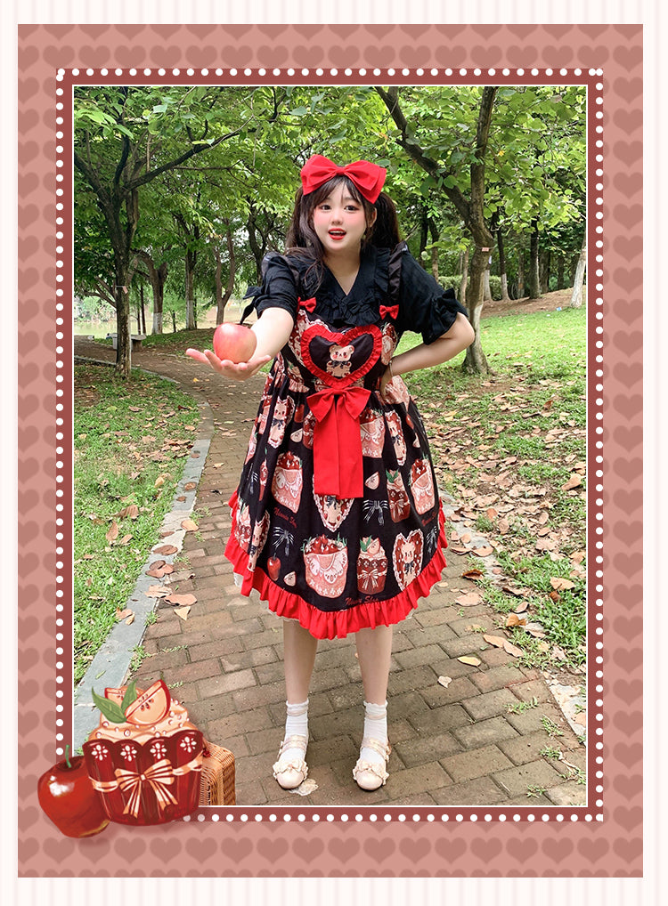 JSK Dress♥Ready to Ship♥ Apple Teddy ♥Sweet Lolita Dress