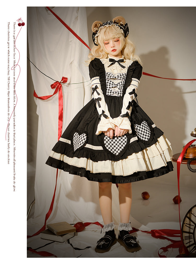 OP ♥Ready to Ship♥ To My Little Cherry ♥ Sweet Lolita Long Sleeve Dress