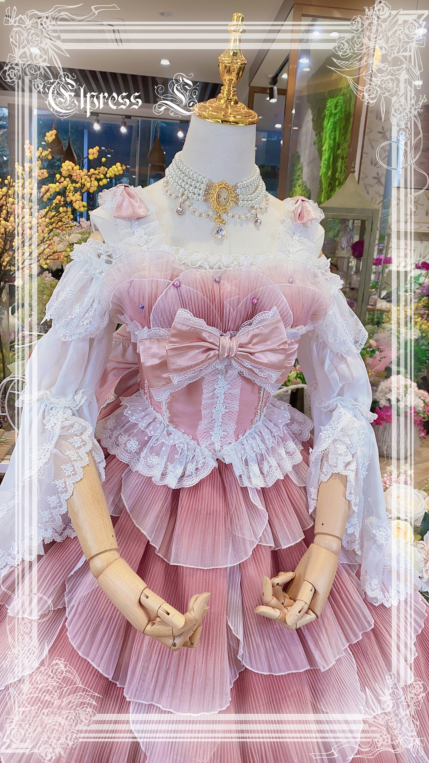 JSK Set♥Ready to Ship♥Fish Scale♥Elegant Hime Lolita Dress