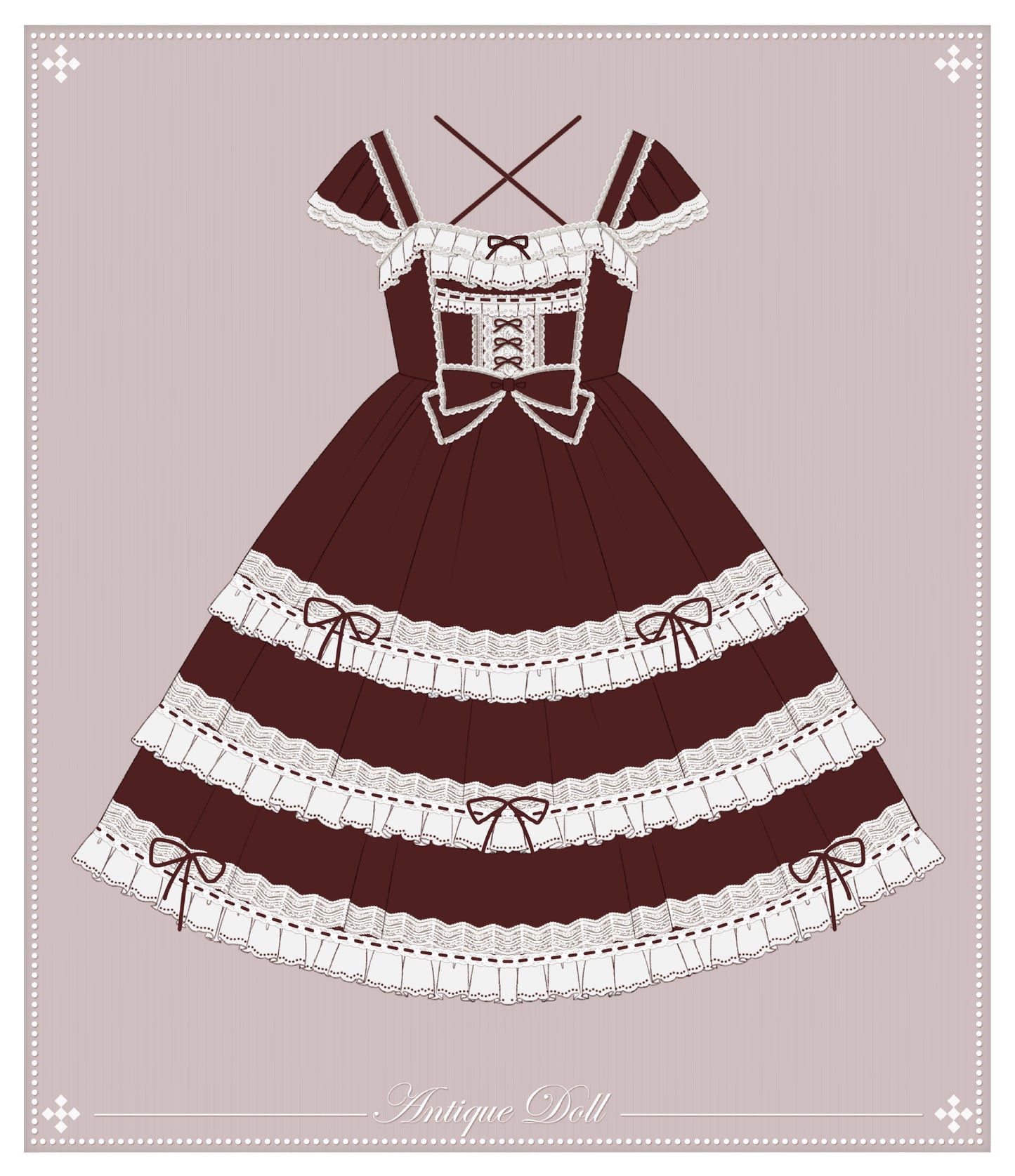 JSK Dress♥Ready to Ship♥ Antique Doll ♥Lolita Dress