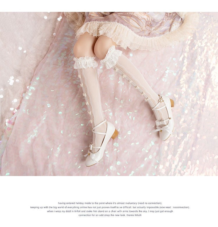 White Lace Lolita Short Socks