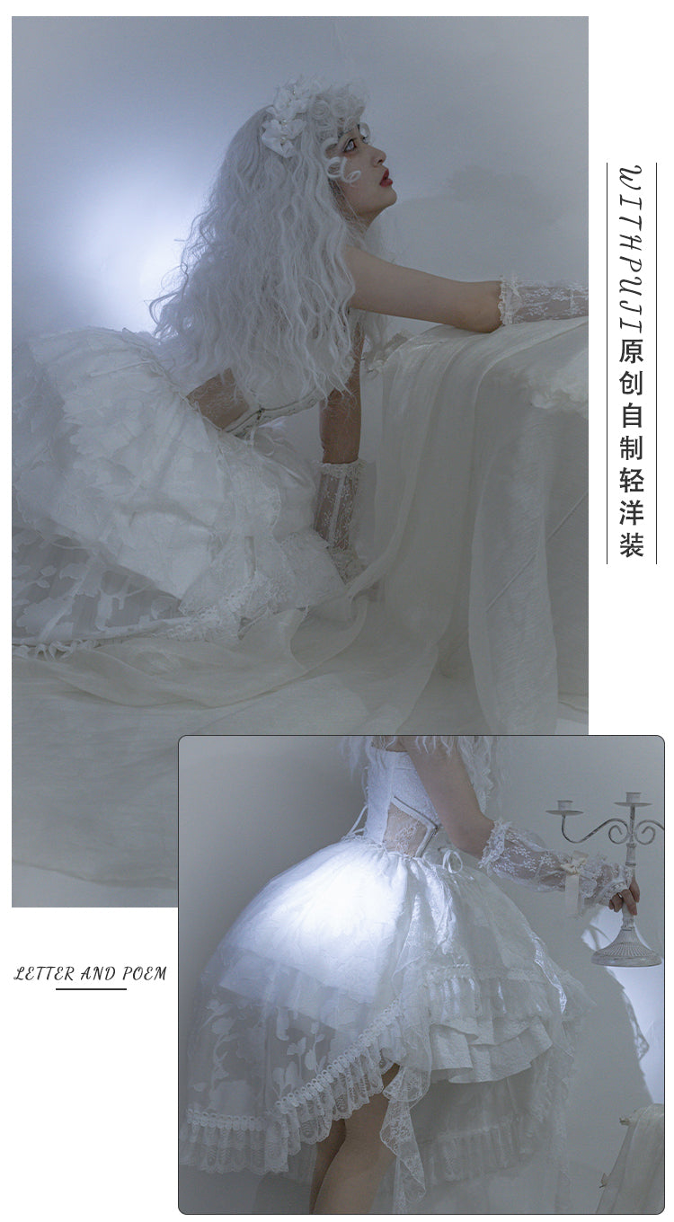 JSK ♥Ready to Ship♥White Lover♥ Gothic Lolita Dress