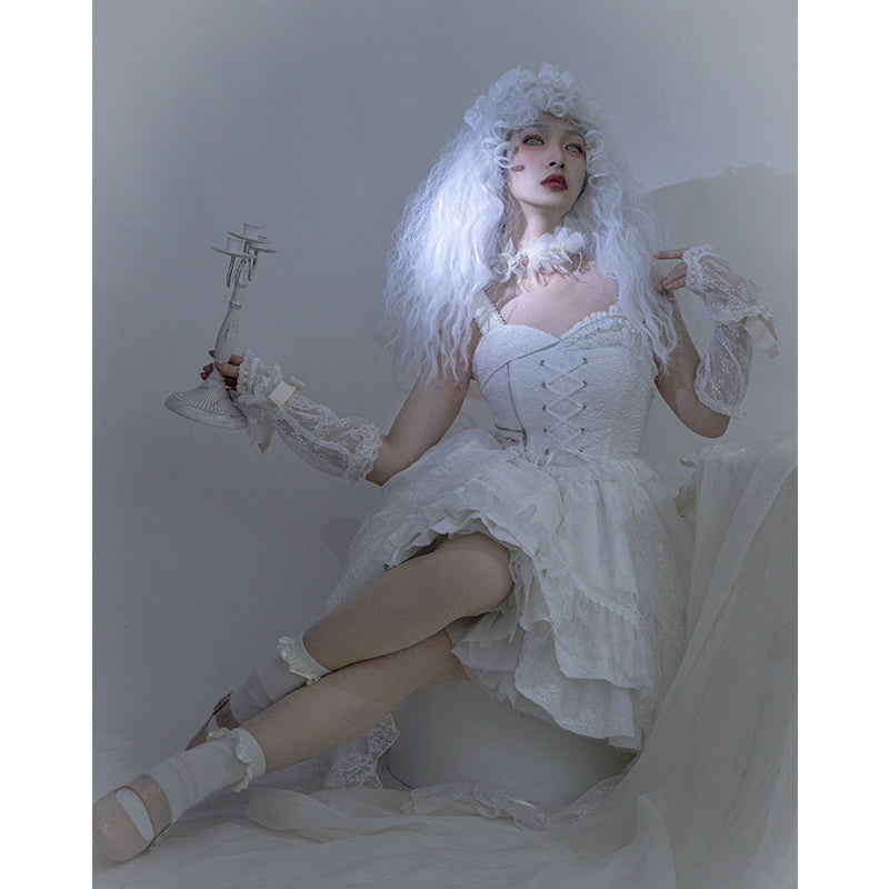 JSK ♥Ready to Ship♥White Lover♥ Gothic Lolita Dress