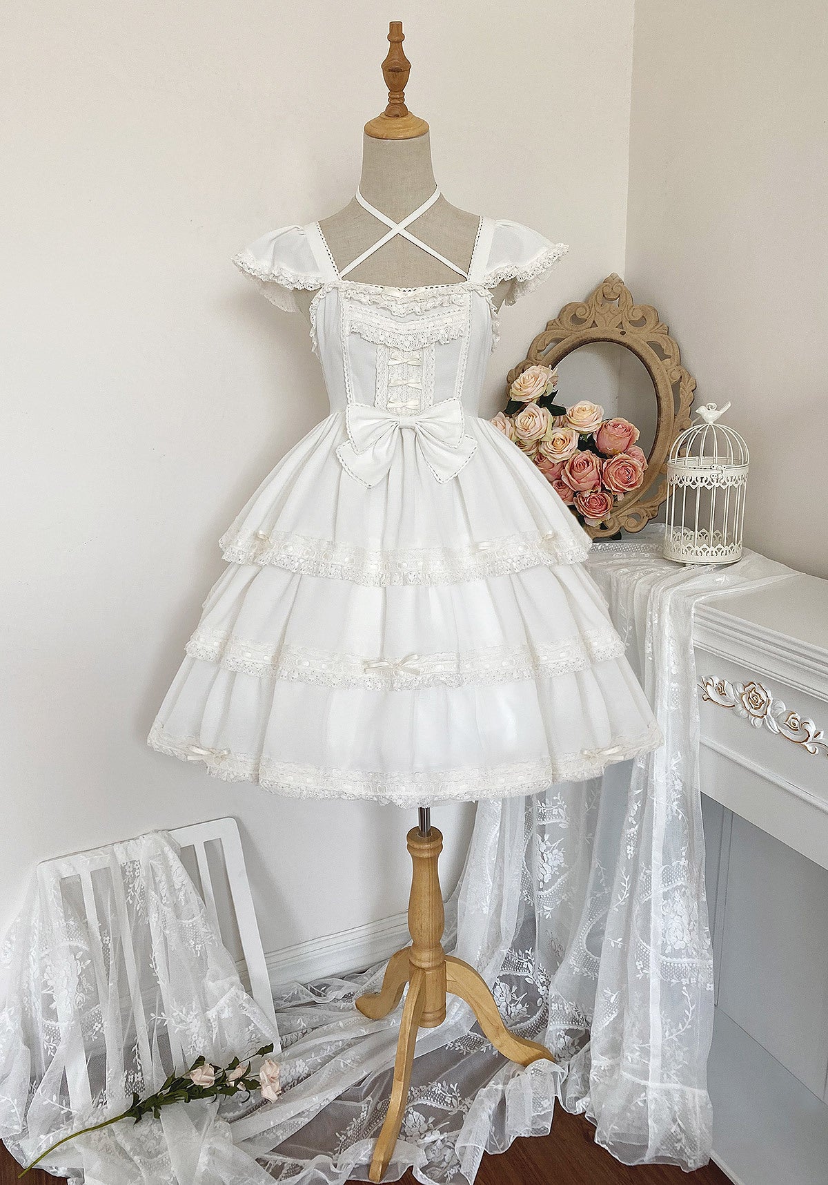 JSK Dress♥Ready to Ship♥ Antique Doll ♥Lolita Dress