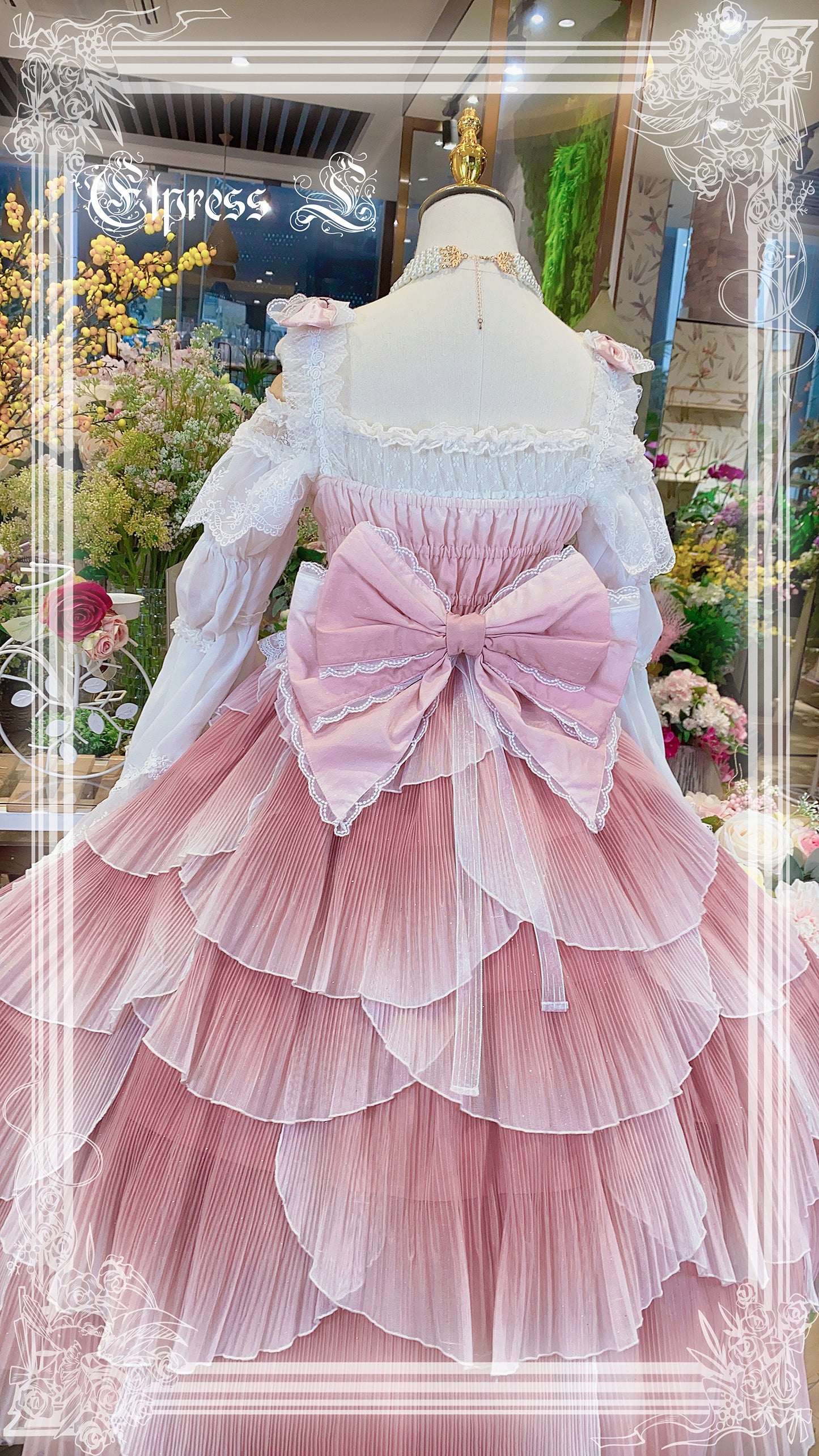 JSK Set♥Ready to Ship♥Fish Scale♥Elegant Hime Lolita Dress