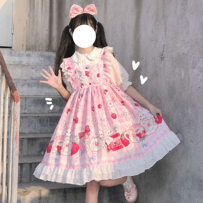 Plus Size♥JSK Dress & Blouse ♥ Ready to Ship ♥Sweet Bunny Lolita Dress