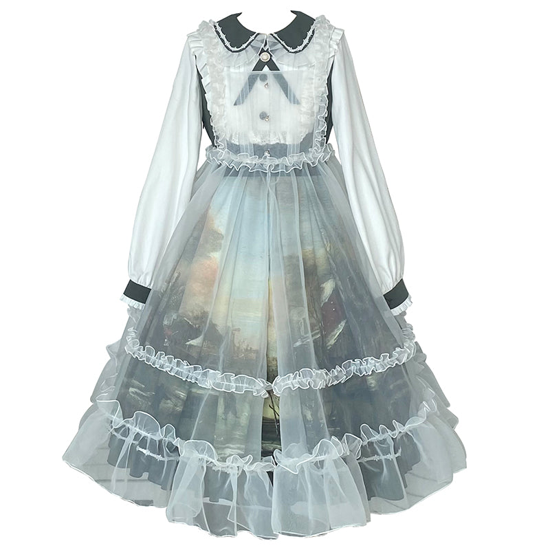 OP♥Ready to Ship♥Shimmer Oil Painting♥Sweet Lolita Dress