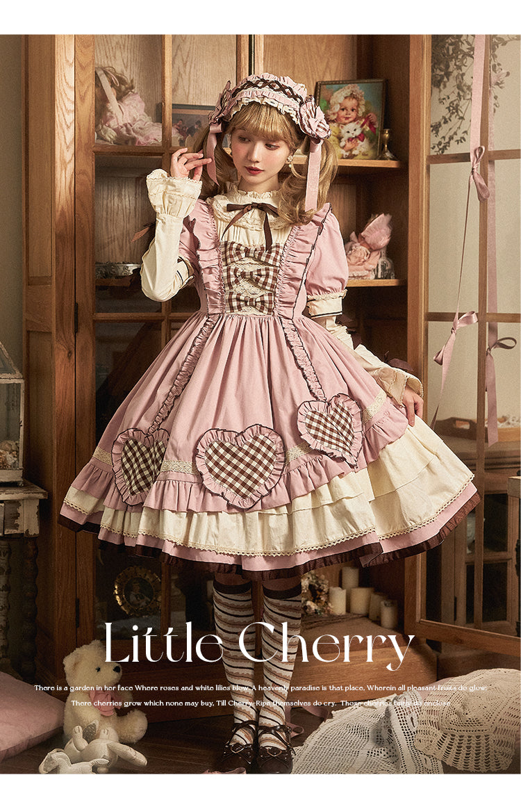 OP ♥Ready to Ship♥ To My Little Cherry ♥ Sweet Lolita Long Sleeve Dress