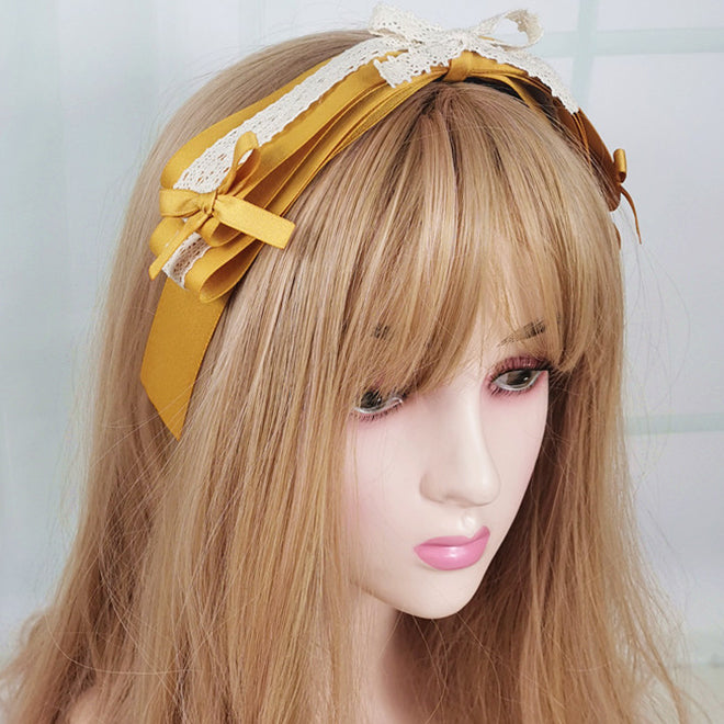 Lolita Straw Yellow Hair Accessories Cute Headbands Brooch Bracelets